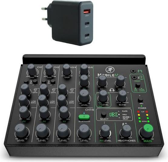 Actual product image Mackie Mischpult MobileMix 8-Kanal Mixer mit Ladegerät
