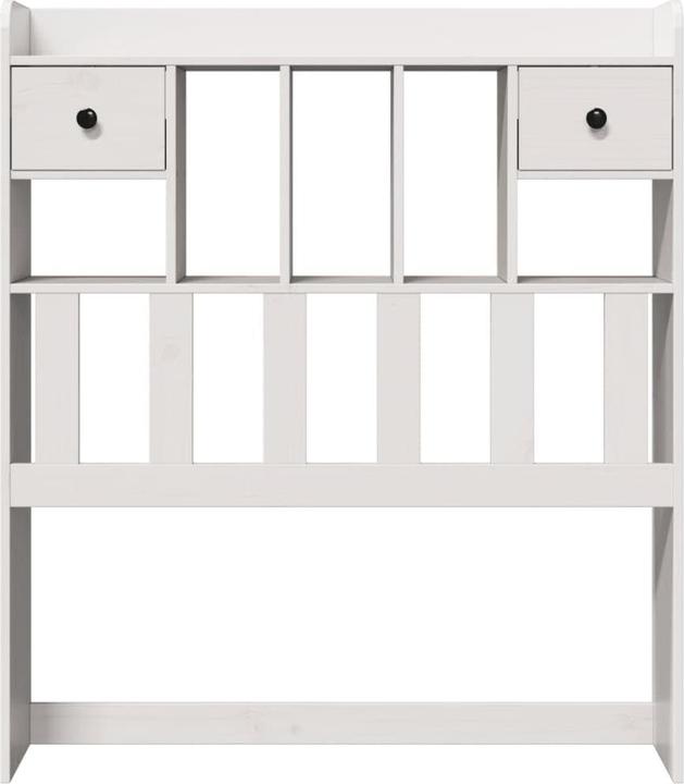Produktbild VidaXL Kopfteil Bettkopfteil Betthaupt mit Stauraum Weiss 100cm Massivholz Kiefer