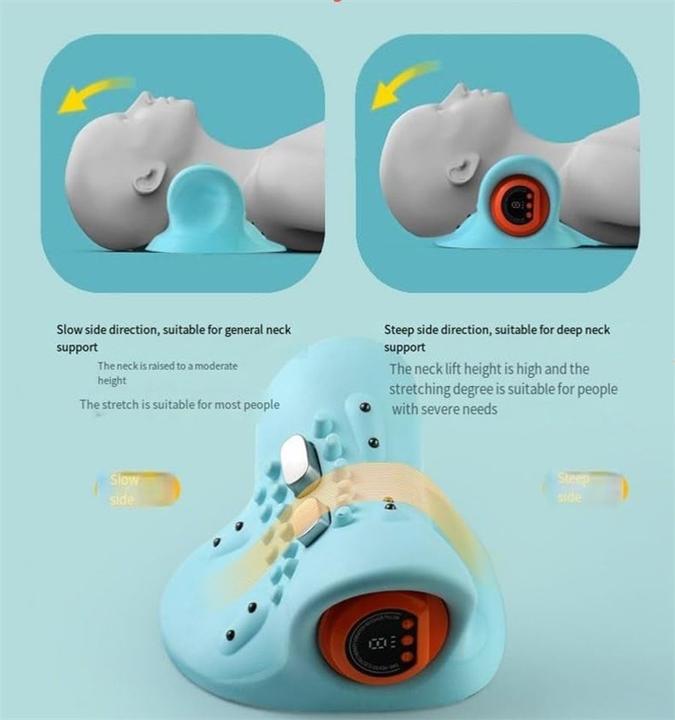 Image du produit PhoneLook Oreiller support de nuque masseur acupression portable rechargeable pour cou et épaules clair