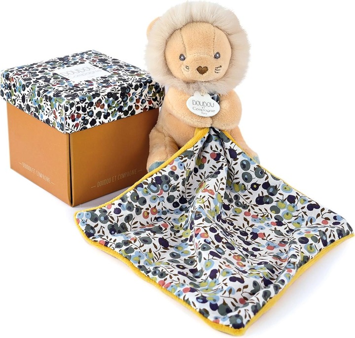 Actual product image Doudou et Compagnie Lion with cuddle cloth 12cm