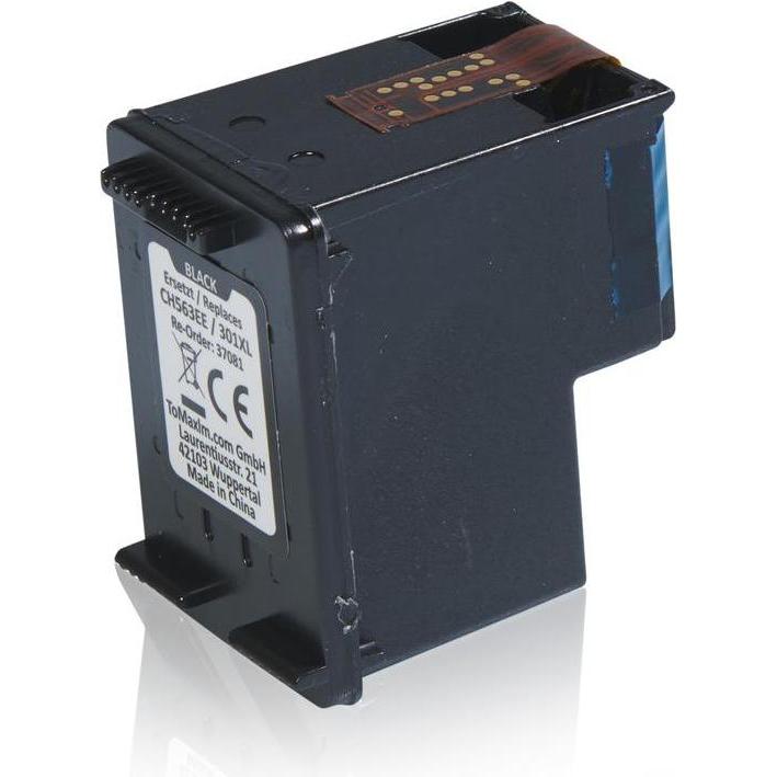 Inkadoo, Druckerpatrone, Druckerpatronen kompatibel zu HP CH563EE / 301XL Druckkopfpatrone, schwarz Schwarz (BK)