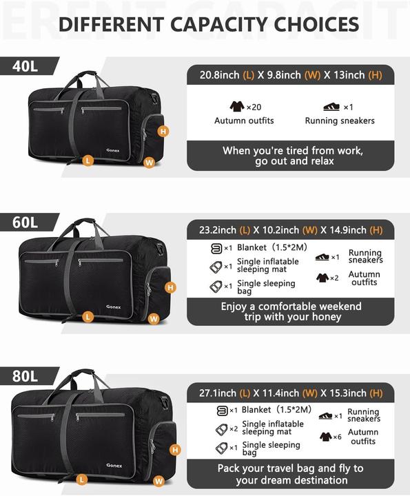 Produktbild Gonex Reise- & Sporttasche, 80 L (80 l)