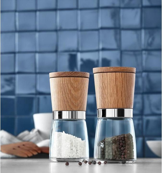 Produktbild WMF Mühlenset Salzmühle Pfeffermühle Set 2tlg Keramikmahlwerk Ceramill Nature Glas (Pfeffer, Salz)