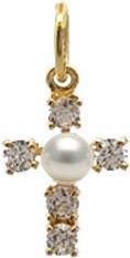Immagine prodotto Passion Ciondolo In Oro 9 Carati - Croce - Zirconia - Perla Coltivata (Materiale esatto, MAT BIJOU)