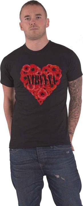 Produktbild Nirvana Unisex Adult Poppy Heart Cotton T-Shirt (L)
