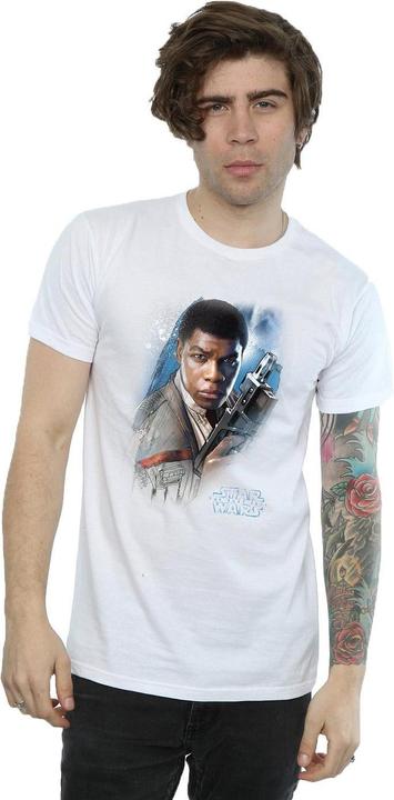 Actual product image Star Wars Mens The Last Jedi Finn Brushed T-Shirt (XL)