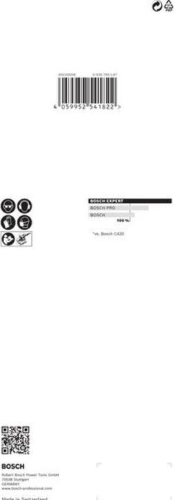 Productafbeelding Bosch Professional Zubehör Expert C470 Schuurpapier zonder gaten voor vlakschuurmachine, 93 x 230 mm, G 180, 10 st. (180)