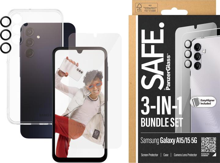 Productafbeelding Safe Rand tot rand glas + behuizing (1 Stuk, Samsung Galaxy A14 5G)
