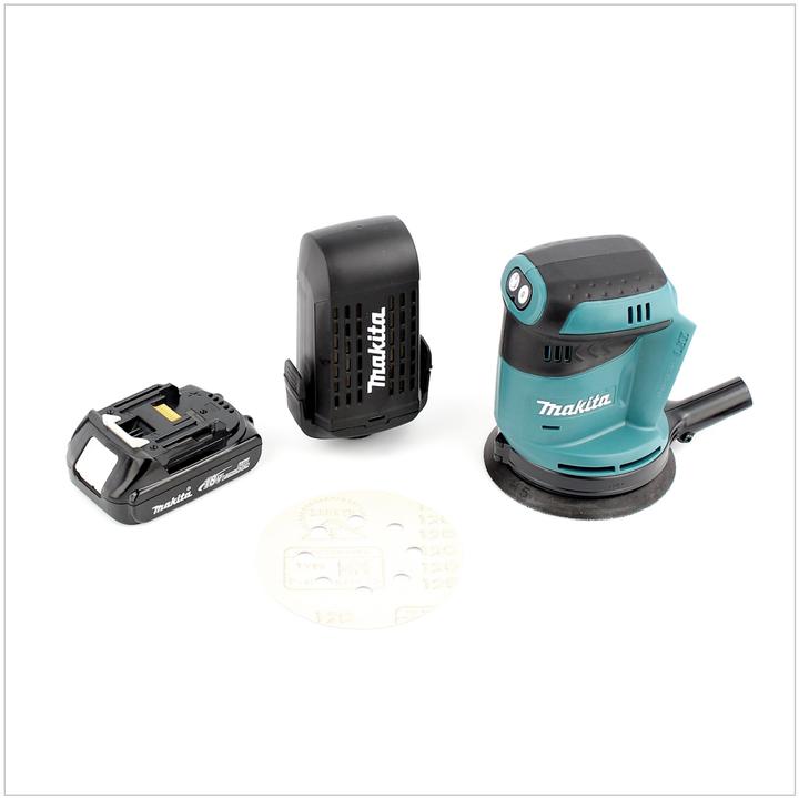 Produktbild Makita DBO 180 Y1 18 V Akku Exzenterschleifer + 1x Akku 1,5 Ah - ohne Ladegerät (Exzenterschleifer)