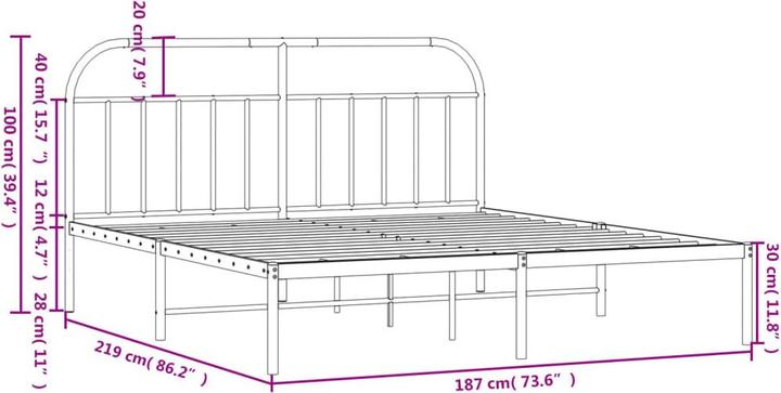 Image du produit vidaXL Bettgestell (183 x 213 cm)