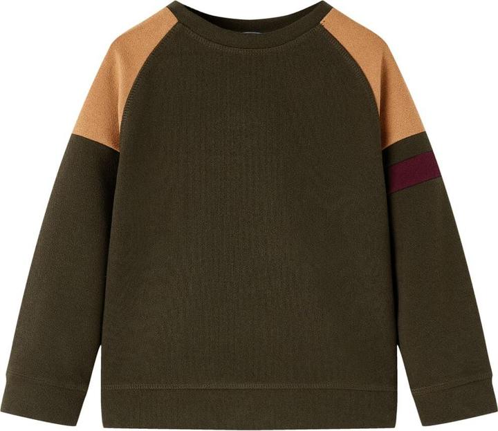 Produktbild vidaXL Kinder-Sweatshirt Dunkles Khaki und Kamelbraun (116)
