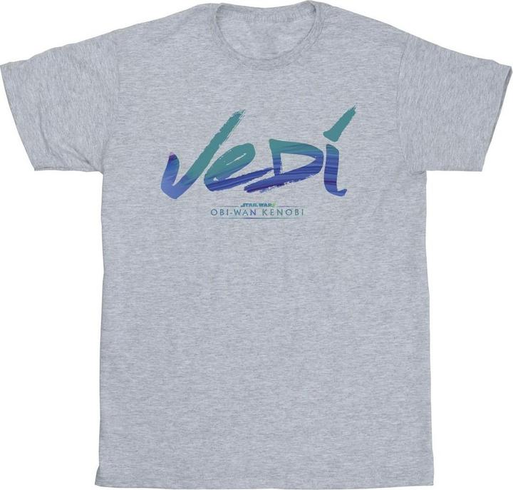 Actual product image Star Wars Boys Obi-Wan Kenobi Jedi Painted Font T-Shirt (140, 146)