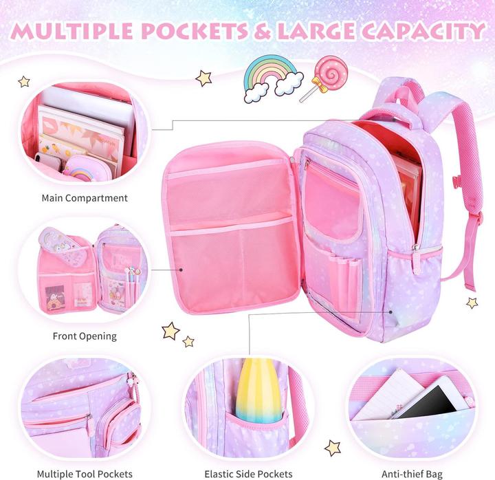 Produktbild Only-Bags.Store 2 in 1 Rucksack & isolierte Brottasche, Schulrucksack für Grundschüler