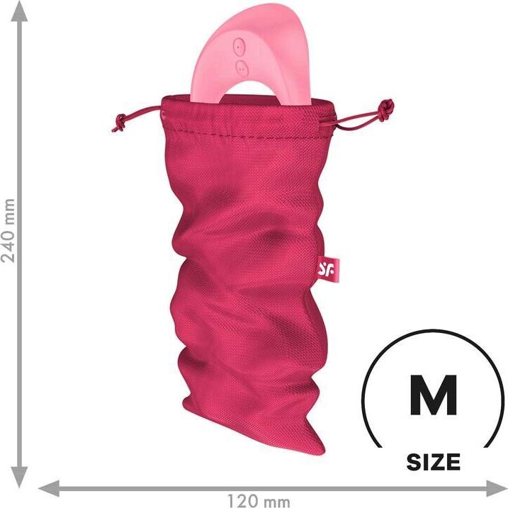 Produktbild Satisfyer Treasure Bags | Soft and Washable Material | Discreet Storage, Colour:Pink, Size:M