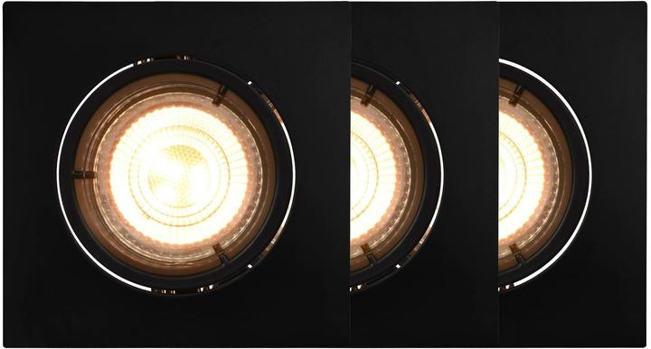 Produktbild Nordlux Einbauspot Carina Square Schwarz, 3 Stück (410 lm, GU10)