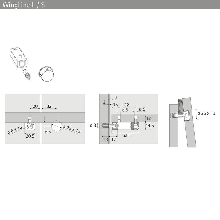 Produktbild Hettich Mechanische Zuhaltung für Push to move WingLine L