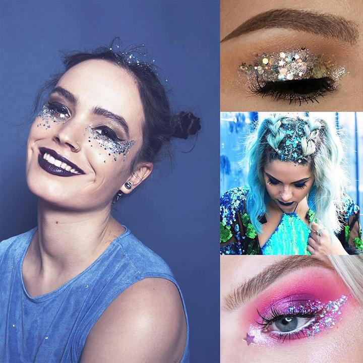 Produktbild Noya Holographisches Festival Gesichts- und Körper Glitzer Selbstklebende Glitter Gel Lidschatten