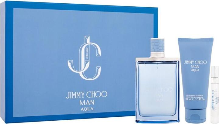Actual product image Jimmy Choo Man Aqua Eau De Toilette Spray 100ml Set 3 Pieces - Men's Fragrance (Eau de toilette, 100 ml)