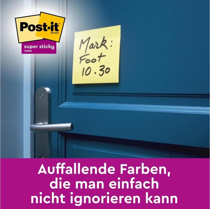 Produktbild Post-it Haftnotizwürfel Super Sticky 76x45x76 mm (BxHxT) gelb 270 Bl. (76 x 76 mm)
