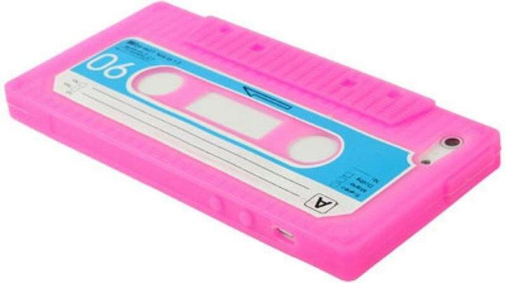 Produktbild König Design Silikon Hülle Retro Kassette für Handy iPhone 5 & 5s Pink (Apple iPhone 5)