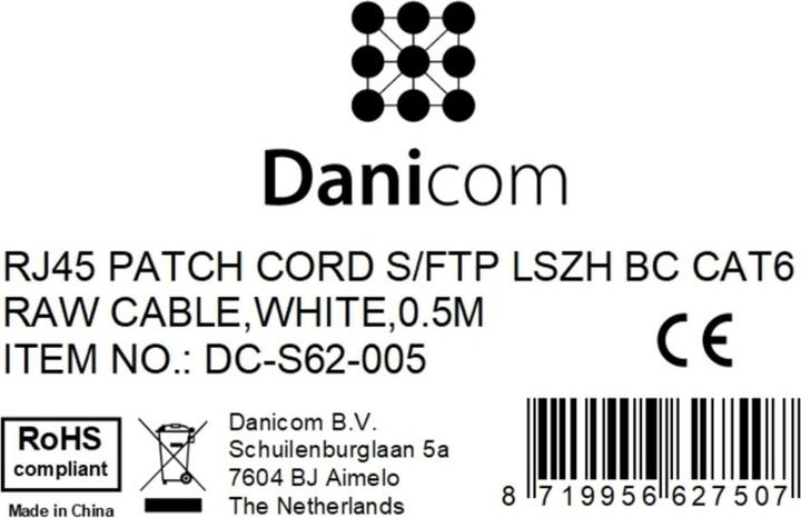 Produktbild Dsit CAT 6 Netzwerkkabel LSOH (CAT6, 0.50 m)