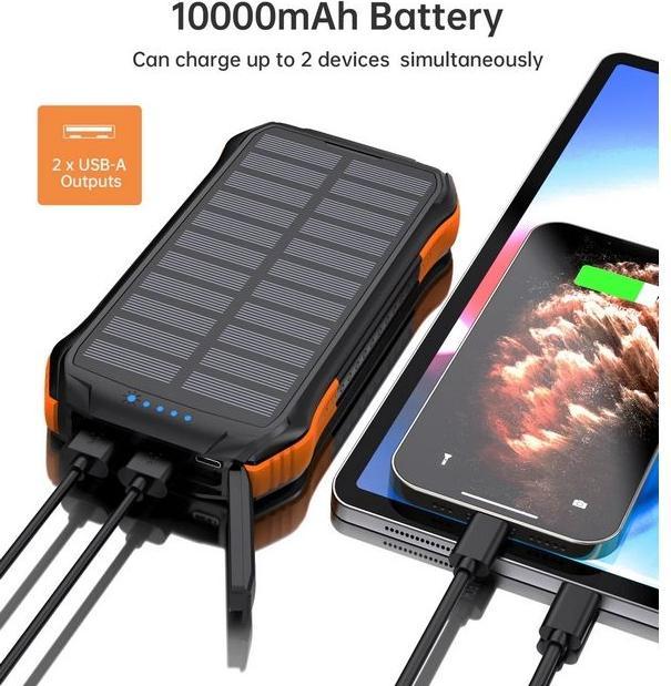 Image du produit Choetech Externer Akku mit Solarladung (10000 mAh, 5 W, 37 Wh)
