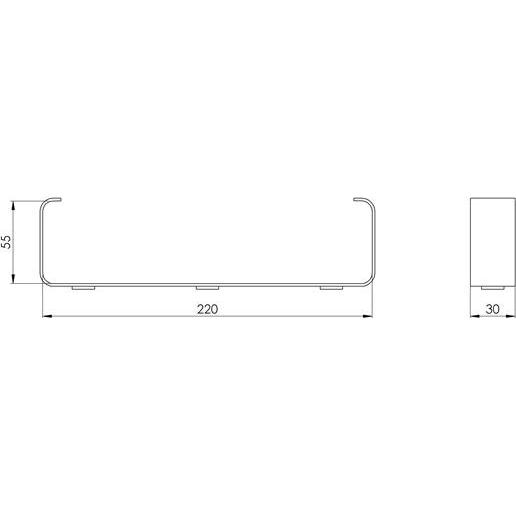Thumbnail - Euro3plast, Belüftungssystem, VENTILATION CHANNEL HOLDER (220X55 MM)(