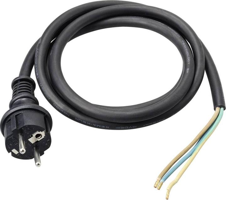 Image du produit Sygonix SY-6029114 Câble d'alimentation noir 10.00 m (10 m)