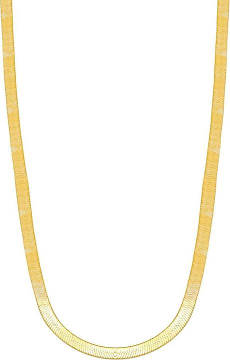 Immagine prodotto Candy Collana a spina di pesce M, argento 925, placcato oro (Placcato oro 18k, Argento 925, 42 cm)