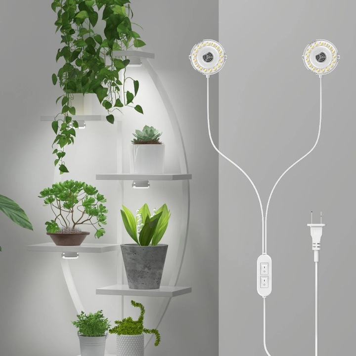 Sansi Luce di crescita a doppia testa (LED, 230 V)