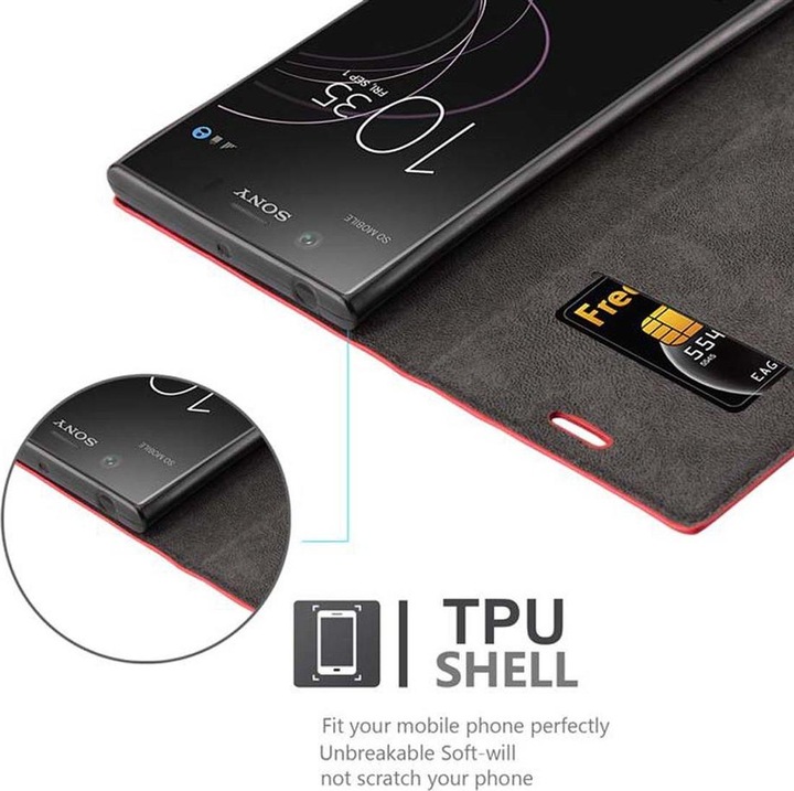 Actual product image Cadorabo Book Invisible Magnet Cover (Sony Xperia XZ1)