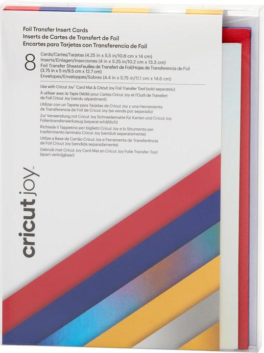 Cricut Blanco kaart Joy 10,8 x 14 cm transfer, rood/blauw, 8 stuks