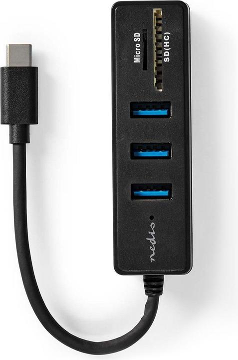 Produktbild Nedis USB-Hub | 1x USB-C™ | 3x USB A Buchse | 5-Port port(s) | USB 3.2 Gen 1 | Stromversorgung über (USB-C, 5 Ports)