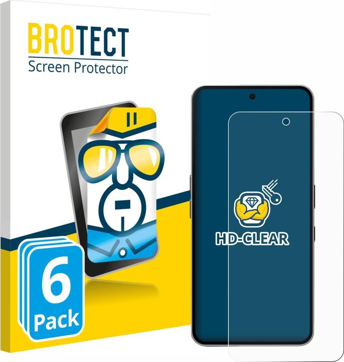 Immagine prodotto BROTECT Pellicola Trasparente (6 pz., Niente Telefono (3a) Pro)