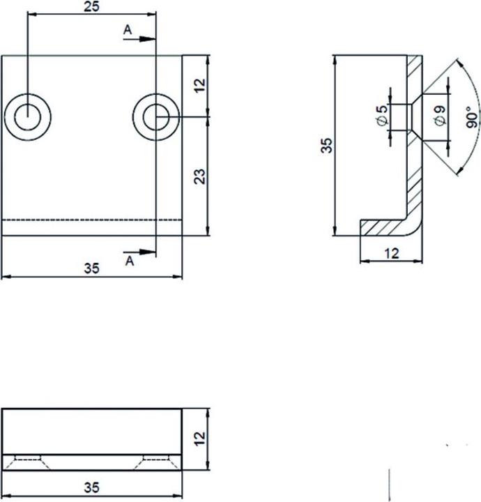 Actual product image Webi Stripe plate 2450/35x35 (1 pcs.)