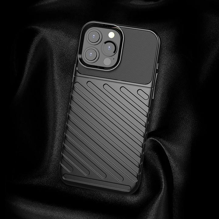 Produktbild Hurtel Thunder Case Flexibel Robuste Panzer Handyhülle TPU Schutzhülle für iPhone 13 Pro Max schwarz (Apple iPhone 13 Pro Max)