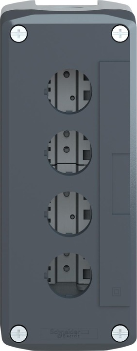 Produktbild Schneider Electric Tastergehäuse 22mm 4 Loch grau