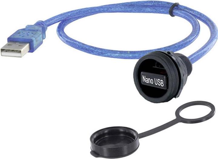 Actual product image Encitech USB 2.0 plug A chassis socket, installation 1310-1032-01 M22 1310-1032-01 I