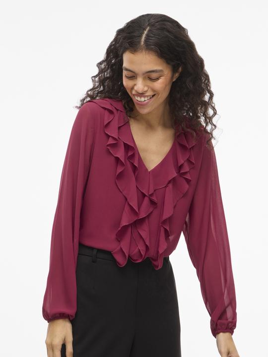 Immagine prodotto Vila VIANE Gerüschtes Oberteil mit langen Ärmeln (36)