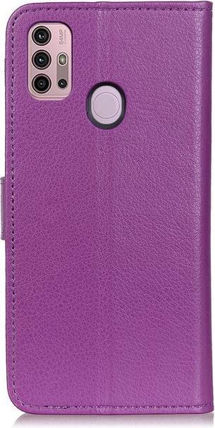 Actual product image MU Classic Litchi Leather Bookcover Series (Motorola Moto G30, Motorola Moto G10)