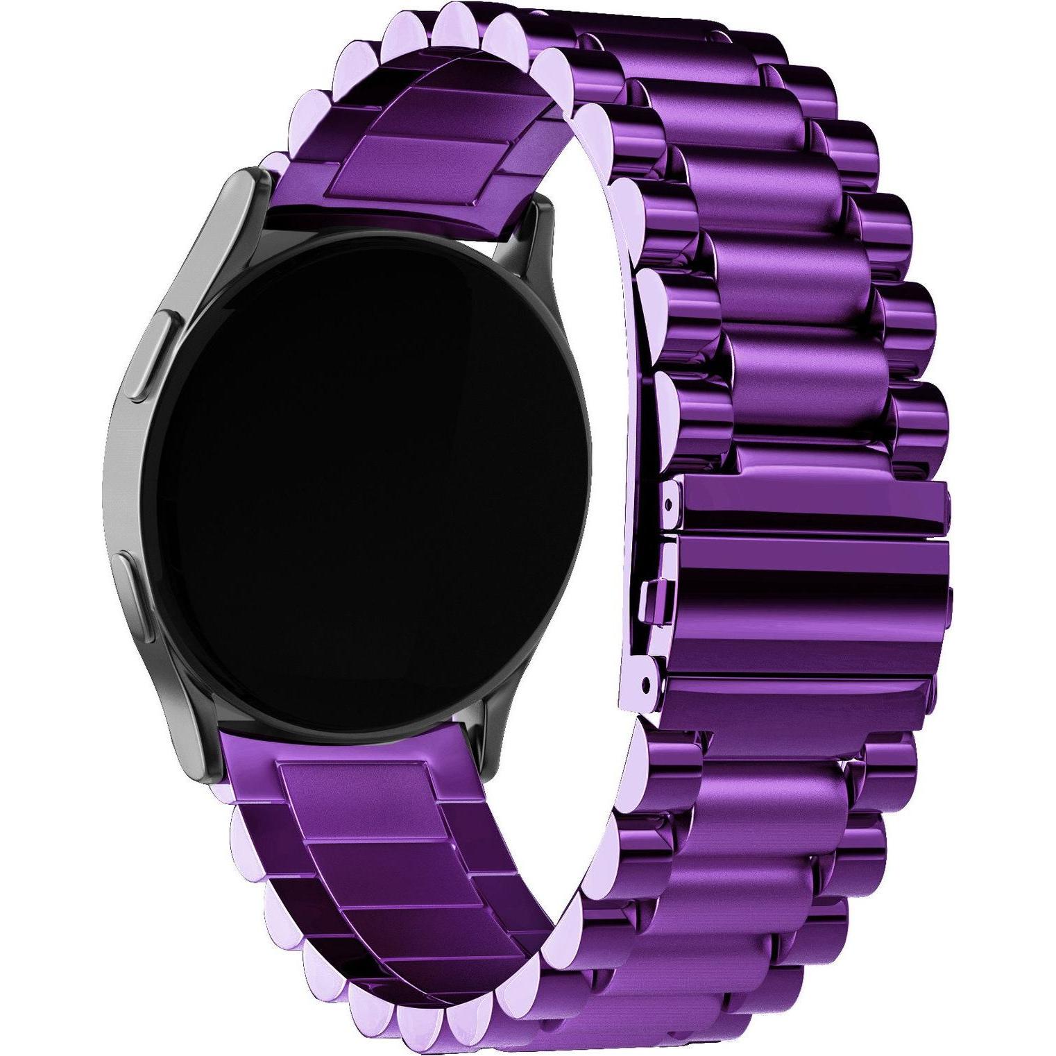 Thumbnail - Strap-it Stahlarmband (22 mm, Edelstahl), Uhrenarmband, Violett