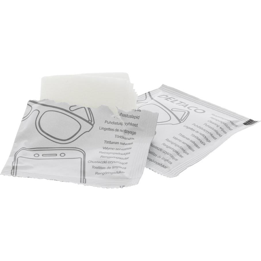 Thumbnail - Deltaco Office Wet Wipes for Smartphone, Glasses et. al., 52st - White, Kamerareinigung, Weiss