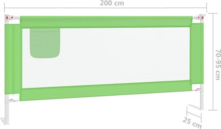 Actual product image vidaXL Bettgitter (200 x 25 x 70 cm)