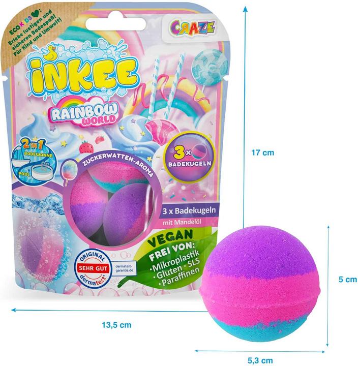 Actual product image Craze Inkee Rainbow World (Bath bombs, 180 g)