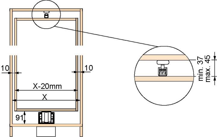 Immagine prodotto Peka Metall Guide a estrazione totale per armadi alti Box per costruzioni in legno