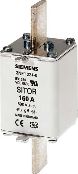 Produktbild Siemens SITOR Sicherung 3NE1 690V 250A Grösse 1 (250 A)