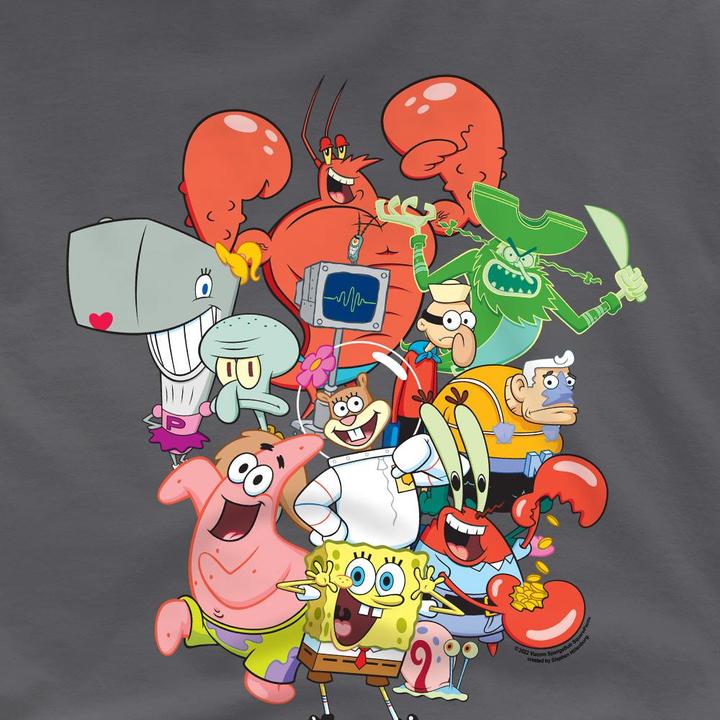 Immagine prodotto Spongebob Squarepants The Whole Gang Maglietta Uomo (4XL)