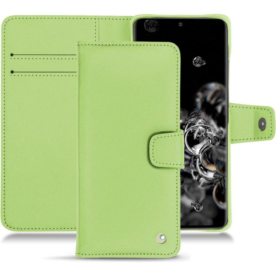 Noreve Lederschutzhülle Wallet (Samsung Galaxy S20+ 5G), Smartphone Hülle, Grün