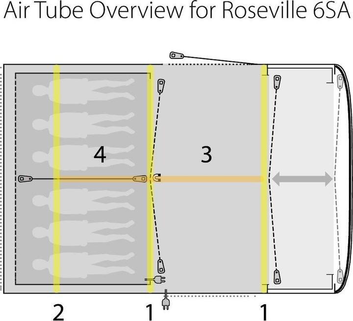 Produktbild Outwell Roseville 6SA (Tunnelzelt, 34.50 kg, 6 Personen)
