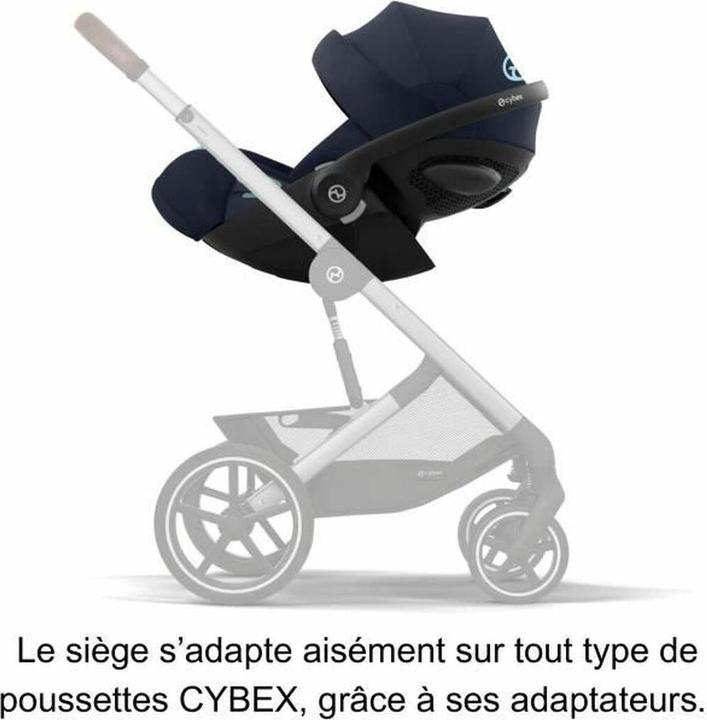 Actual product image Cybex CLOUD G I-SIZE PLUS Ocean Blue | navy blue (Baby car seat, ECE R129/i-Size Standard)
